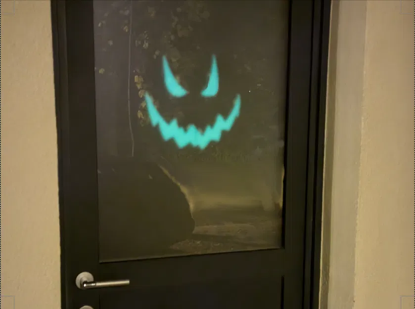 Mặt ma Halloween phát sáng trong bóng tối dán cửa sổ - Image 2