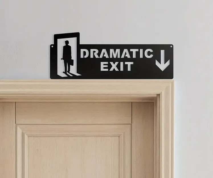 Biển Chỉ Lối Thoát "Dramatic Exit" Độc Đáo Cho Mọi Không Gian - Image 1