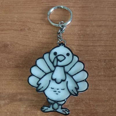 Móc Khóa Gà Tây Lễ Tạ Ơn 3D - Quà Tặng Độc Đáo