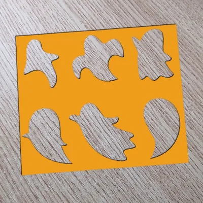 Stencil Ma Halloween (Halloween Ghosts Stencil)
