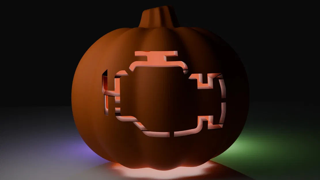 Lồng Đèn Halloween "Đèn Báo Lỗi" Độc Đáo Cho Tín Đồ Xe Hơi - Image 1