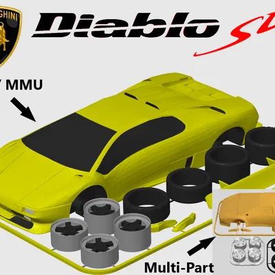 Kit Card Lamborghini Diablo SV (tỉ lệ 1:24)