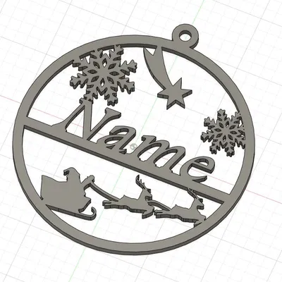 Boule de Noël / Christmas ball – Quả châu Noel phẳng tùy biến tên