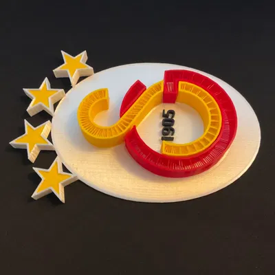 Tạo Mô Hình 3D Logo Galatasaray "GS" Độc Đáo