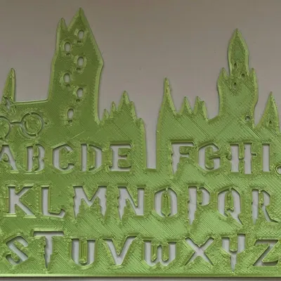 Stencil/Normographer Chữ cái Harry Potter (In hoa, thường) & Số