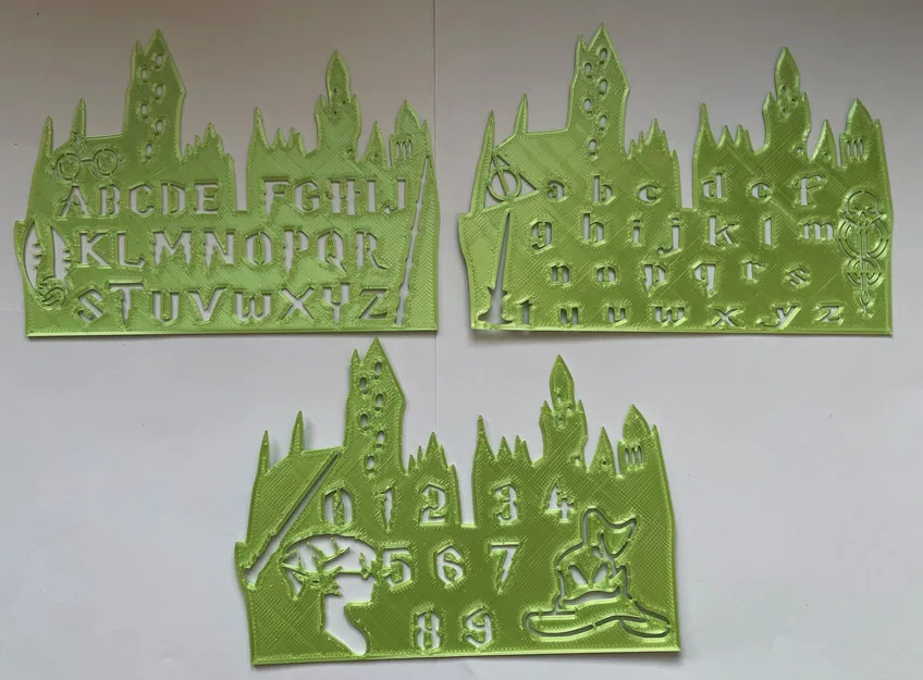 Stencil/Normographer Chữ cái Harry Potter (In hoa, thường) & Số - Image 2