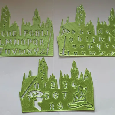 Stencil/Normographer Chữ cái Harry Potter (In hoa, thường) & Số