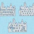 Stencil/Normographer Chữ cái Harry Potter (In hoa, thường) & Số - Thumbnail 3