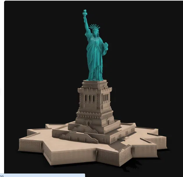 Mô Hình Tượng Nữ Thần Tự Do Chân Sao Năm Cánh - Image 1