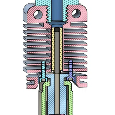 CAD TZ E3 V2 Hotend (derivative Bambulab) kèm sock và heater