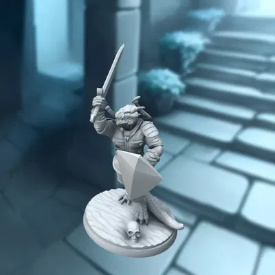 Chiến binh Dragonborn (nam) - Dragonborn Male Fighter