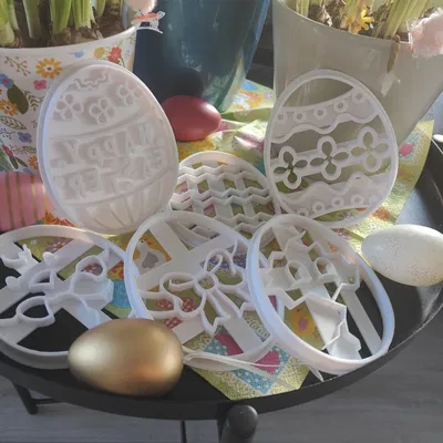 Khuôn Cắt Bánh Quy Trứng Phục Sinh (Easter Egg Cookie Cutters)