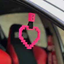 Tsurikawa Trái Tim Pixel - Trang Trí Xe Độc Đáo - Image 1