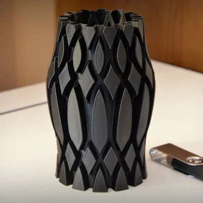 Vase 879 - Bình/Ống Đựng Bút Họa Tiết Giọt Nước & Kim Cương