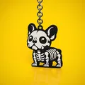 Móc khóa Halloween French Bulldog dạng bộ xương (Skeleton) – 55mm - Thumbnail 1