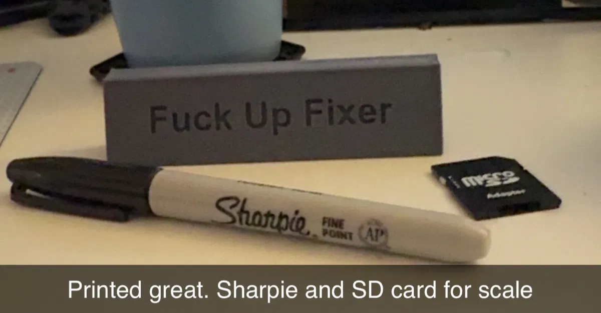 Bảng để bàn mini “F*ck Up Fixer” - Image 3