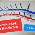 Tay cầm chữ T (SAE & Metric) cho Allen Hex Key (25 kích cỡ) - Thumbnail 1