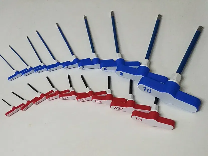Tay cầm chữ T (SAE & Metric) cho Allen Hex Key (25 kích cỡ) - Image 2