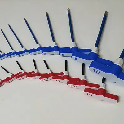 Tay cầm chữ T (SAE & Metric) cho Allen Hex Key (25 kích cỡ)