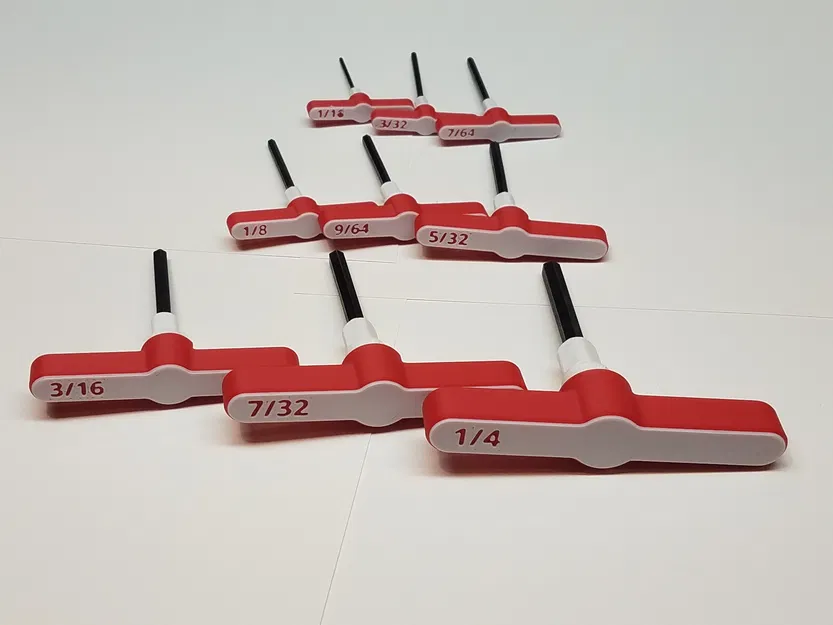 Tay cầm chữ T (SAE & Metric) cho Allen Hex Key (25 kích cỡ) - Image 7