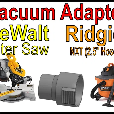 Adapter ống hút bụi Ridgid Shop Vacuum sang DeWalt Miter Saw