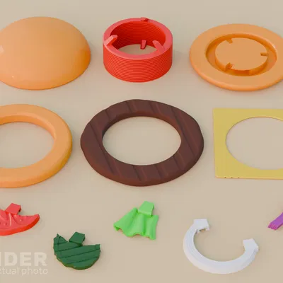 Springo Burger – Đồ chơi lò xo burger gắn topping tùy ý