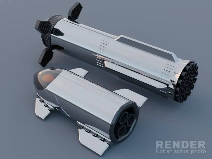 Starship khớp nối + Booster SuperHeavy (Articulated) - Image 1