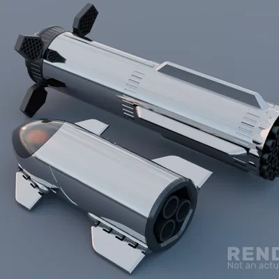 Starship khớp nối + Booster SuperHeavy (Articulated)