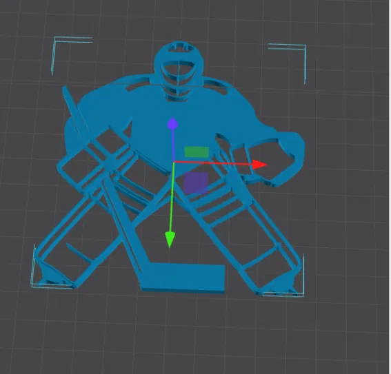 Mô Hình Thủ Môn Hockey Trên Băng 3D - Image 1