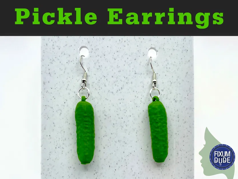 Bông tai hình dưa chuột muối (Pickle Earrings) - Image 1