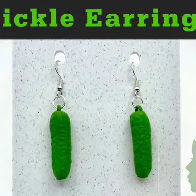 Bông tai hình dưa chuột muối (Pickle Earrings)