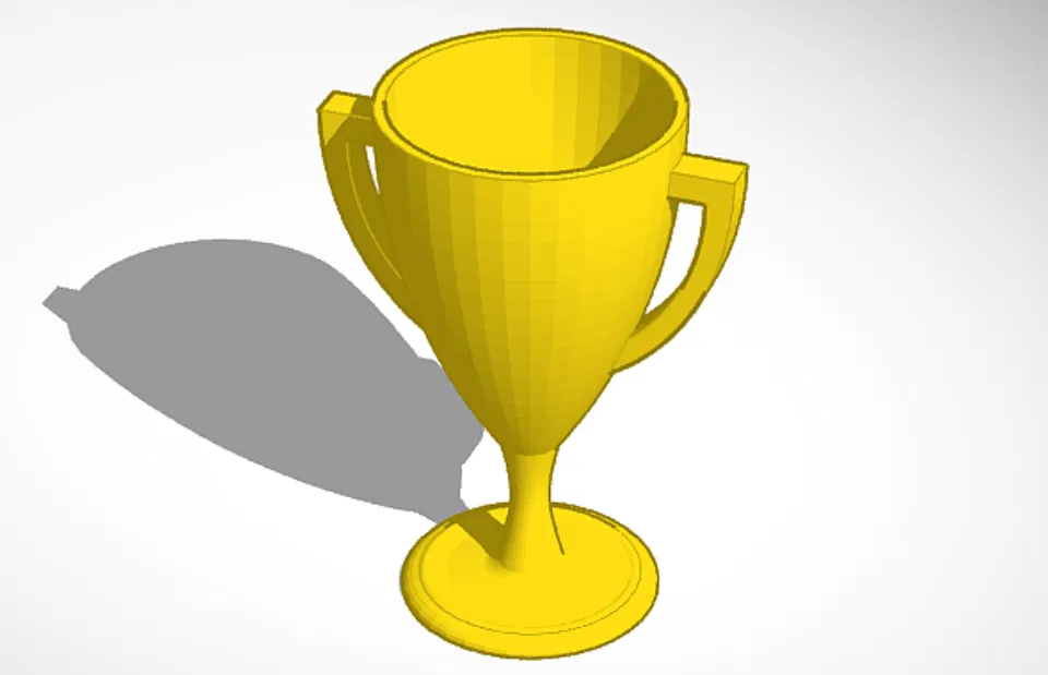 Mô Hình Cúp Vàng 3D - Biểu Tượng Chiến Thắng - Image 1