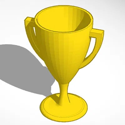 Mô Hình Cúp Vàng 3D - Biểu Tượng Chiến Thắng