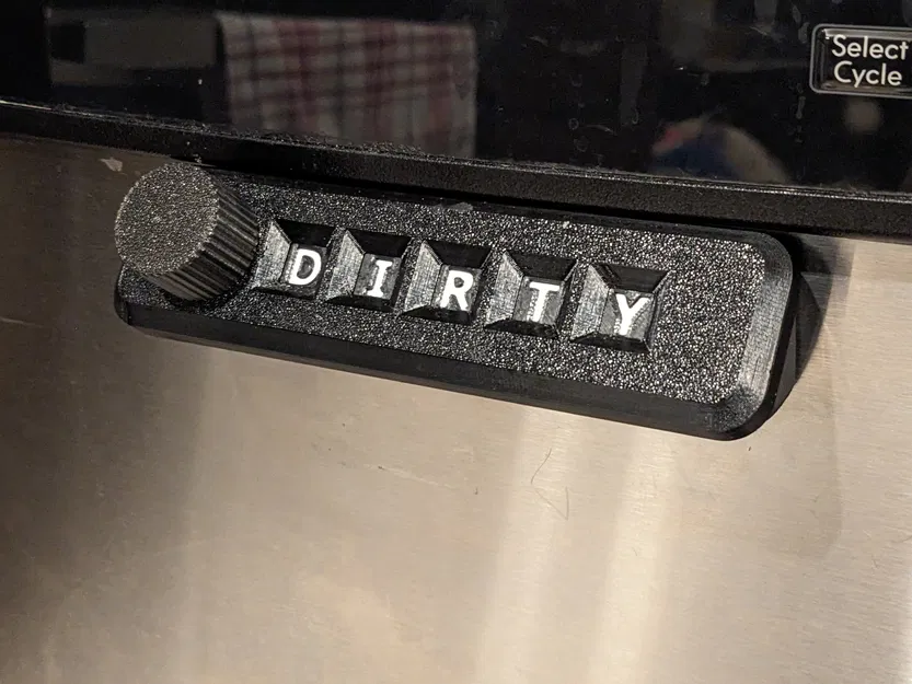 Núm vặn lớn hơn & backplate nghiêng cho bảng Dishwasher Sign - Image 1