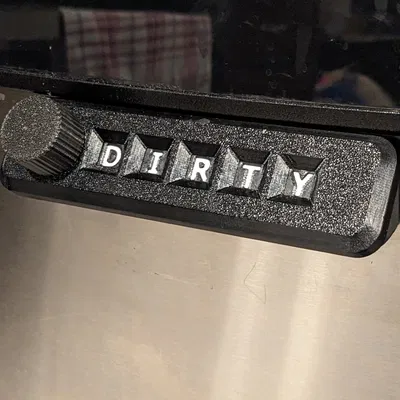 Núm vặn lớn hơn & backplate nghiêng cho bảng Dishwasher Sign