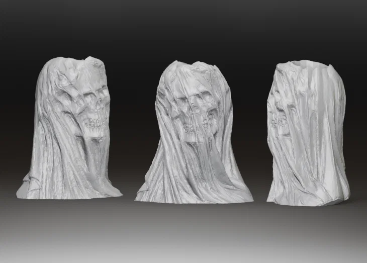 Chậu Cây Đầu Lâu Cô Dâu Ma Quái - Mẫu In 3D Độc Đáo - Image 1