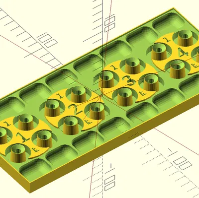 Khay sắp xếp tháo rã đầu quy-lát 16 van (Parametric) / Parts Organizer