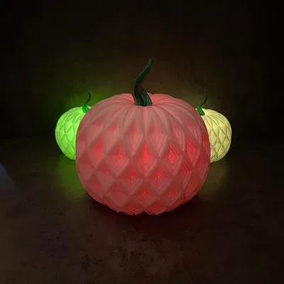 Mẫu Lồng Đèn Bí Ngô Tealight Pumpkin 3D Độc Đáo