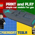Mô Hình Thuyền LEGO Tesla Cyberboat - In 3D Sáng Tạo - Thumbnail 1