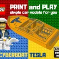 Mô Hình Thuyền LEGO Tesla Cyberboat - In 3D Sáng Tạo - Thumbnail 2
