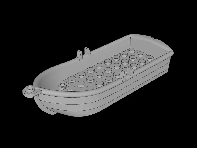 Thuyền Lego Tương Thích (5x14x2) - Mô Hình 3D - Image 1