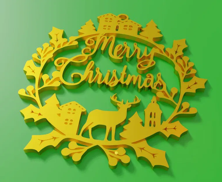 Trang Trí Giáng Sinh "Merry Christmas" In 3D - Image 1