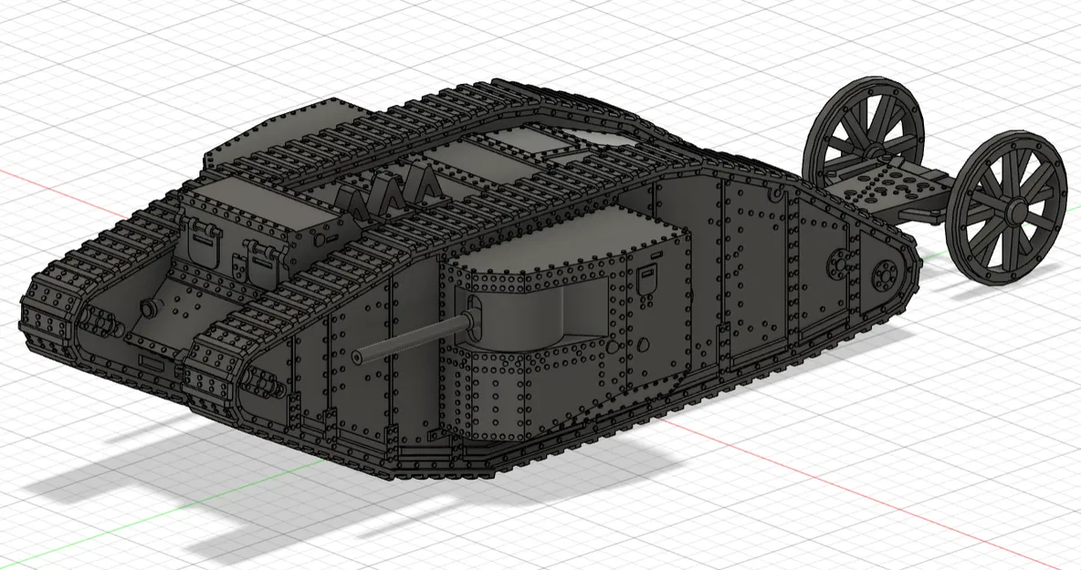 Xe tăng Mark I – WW1 (tỉ lệ 1:42) - Image 5