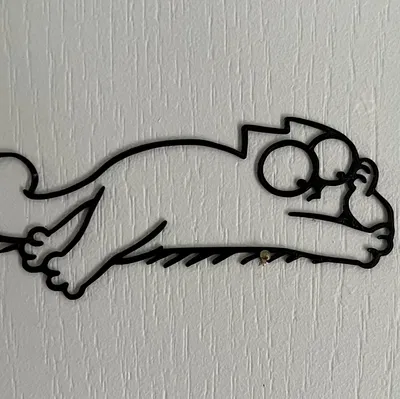 Trang Trí Tường "Simon's Cat #8" - Mô Hình 3D Đáng Yêu