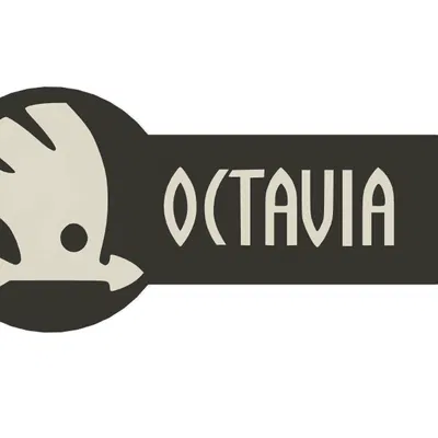 Móc khóa đồng xu Škoda Octavia 3D