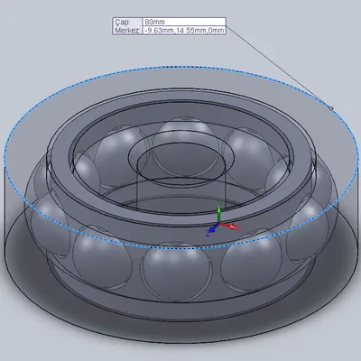 Mô hình Vòng Bi Cầu 3D (Trong 20mm, Ngoài 80mm)