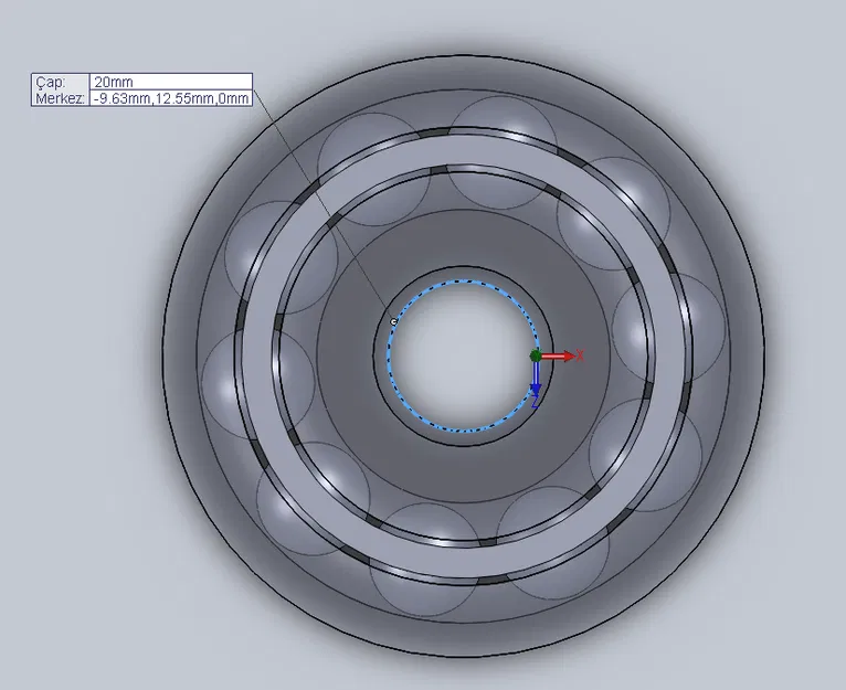 Mô hình Vòng Bi Cầu 3D (Trong 20mm, Ngoài 80mm) - Image 5