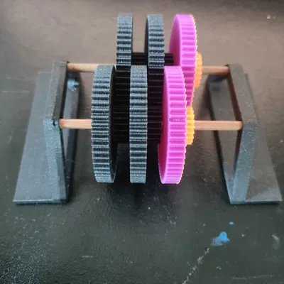 Gear Box – Hộp số bánh răng tỉ số truyền 3:1 (lắp thêm tùy ý)