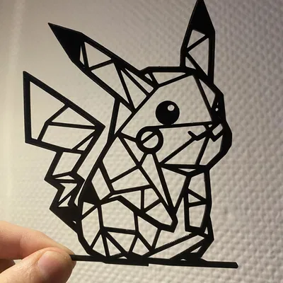 Mô Hình Pikachu Geo-Art Trang Trí Độc Đáo
