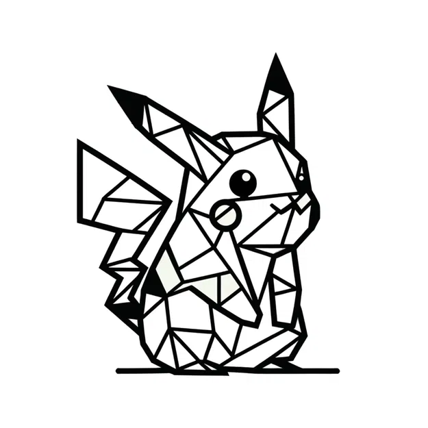Mô Hình Pikachu Geo-Art Trang Trí Độc Đáo - Image 2
